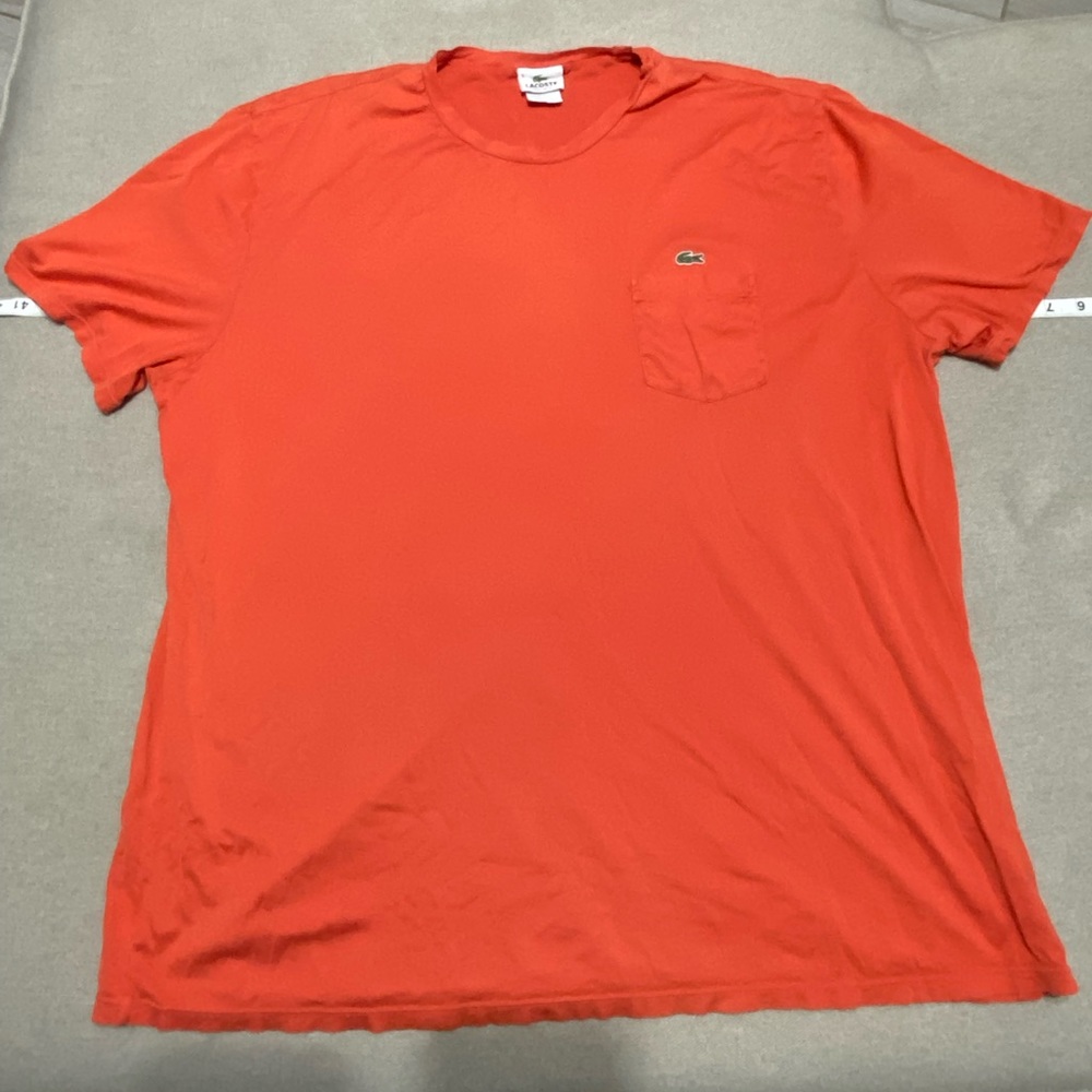 Lacoste Orange Crew Neck T Shirt